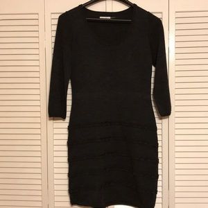Dark Grey Sweater Dress